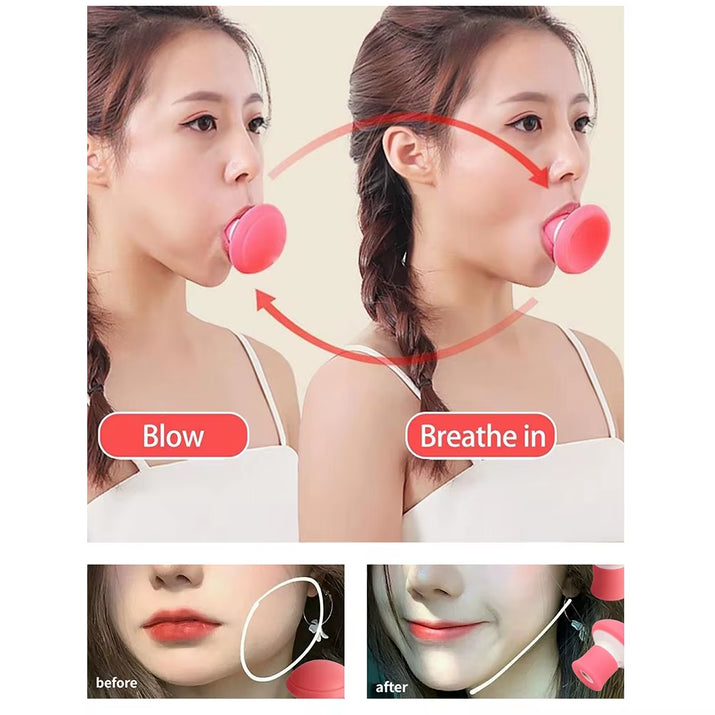 Silicone Thin Face Breathing Tool Jawline Jaw Muscle Exerciser Face Firming Masseter Muscle Trainer V-Shaped Thin Face Tools