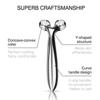 3D Roller Massager 360 Rotate Silver Thin Face Full Body Shape Massager Lifting Wrinkle Remover Facial Massage Relaxation Tool