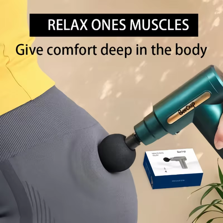 Portable Button Fascia Gun Deep Tissue Massage Mini Lightweight and Adjustable Speed Massage Equipment Suitable for the Body
