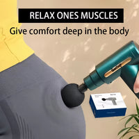 Portable Button Fascia Gun Deep Tissue Massage Mini Lightweight and Adjustable Speed Massage Equipment Suitable for the Body