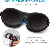 Upgraded Sleep Mask 3D Contoured Blackout Eye Mask for Sleeping with Adjustable Strap Soft Night Blindfold Eye Shades for Naps