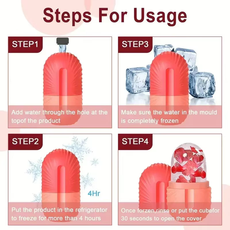 Ice Facial Roller Skin Care Beauty Lifting Contouring Tools Ice Cube Tray Ball Face Massager Skin Care Tool Multifunctional Mold