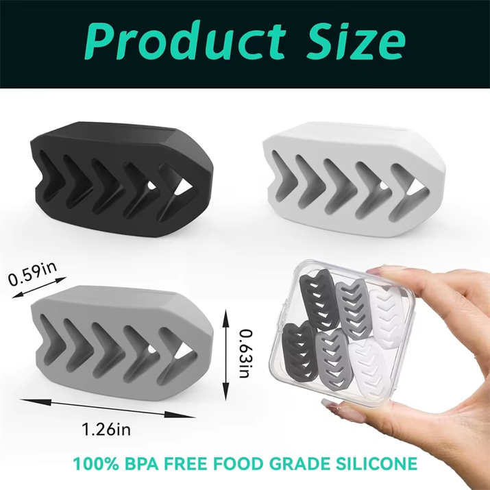 6Pcs Silicone Jaw Trainer with a Box Line Exerciser Chew Ball Fitness Facial Toner Face Neck Muscle Trainer Chin Cheek Exercise