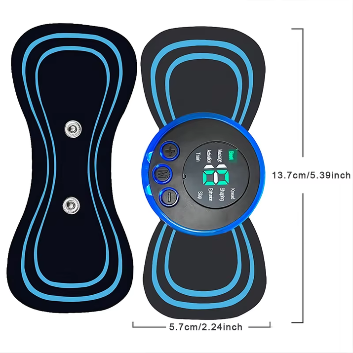 Portable Electric Intelligent Mini Neck Massager Patch for Back and Shoulder Massager with Pad and Remote