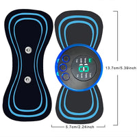 Portable Electric Intelligent Mini Neck Massager Patch for Back and Shoulder Massager with Pad and Remote
