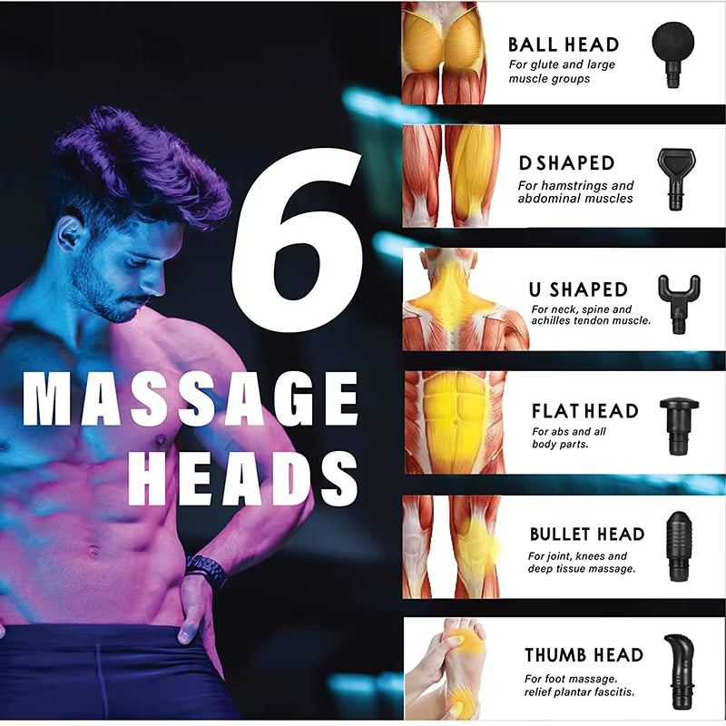 Massage Gun Deep Body Massager for Muscle Pain Relief Exercising Body and Relaxation Slimming Shaping Massager