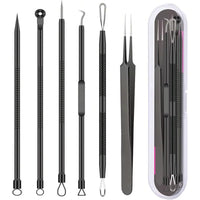 6Pcs/Set Acne Removal Needle and Clip Stainless Steel Tool Blackhead Removal Blemishes Facial Skin Care Beauty Facial Pore Clean